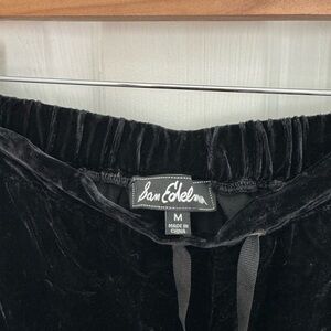 Sam Eldman Black Drawstring Velvet Pants